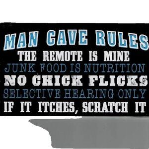 Man Cave Wood Sign Wall Plaque Dad Fathers Day Christmas Gift Man Cave Rules